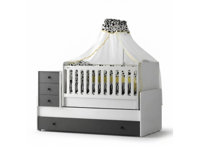 Letto per bambini moderno Letto in legno Letto funzionale Letto estraibile 200 Legno Bianco