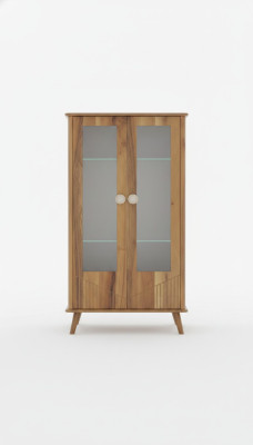 Robusta vetrina in legno design Vetrina in vetro a 2 ante Armadietto in vetro Mobili di pregio