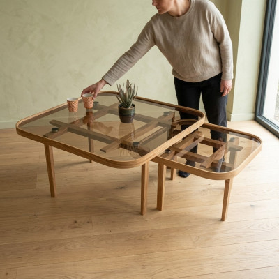 Tavoli in legno moderni Tavolini da salotto di design Tavoli in vetro di lusso