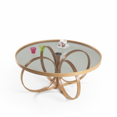 Tavolino rotondo di alta qualità da salotto, tavolo rotondo da designer, mobili in legno per soggiorno