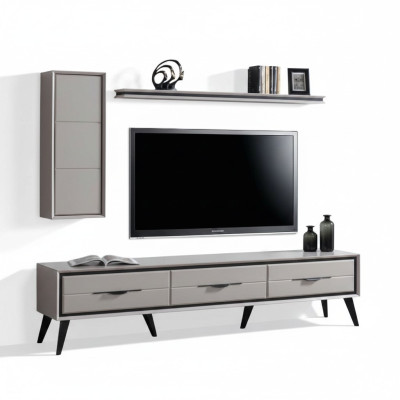 Elegante mobile TV a 3 ante, mobile da parete moderno, scaffale designer.