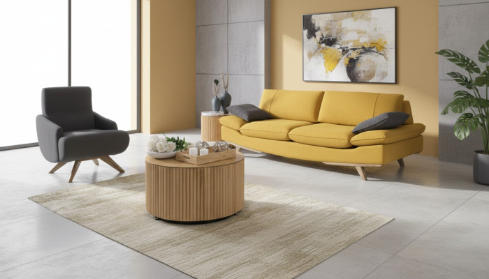 Elegante set da salotto design divano a 3 posti di lusso con poltrona 2 pezzi
