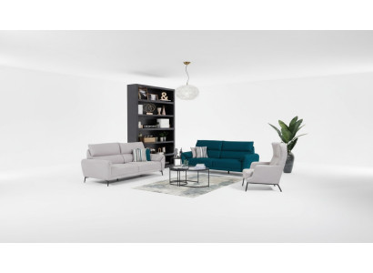 Set da soggiorno elegante con 2 divani a 3 posti e poltrona, set di 3 pezzi.   Set da soggiorno elegante con 2 divani a 3 posti e poltrona, set di 3 pezzi.