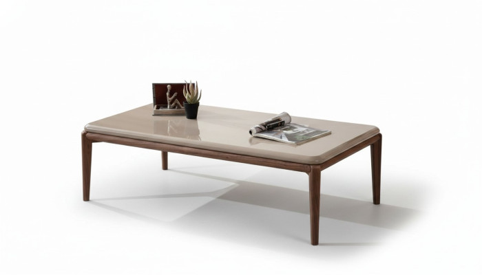Tavolino da salotto in legno marrone, mobili da designer per il soggiorno, tavoli di lusso eleganti.