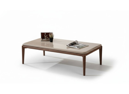 Tavolino da salotto in legno marrone, mobili da designer per il soggiorno, tavoli di lusso eleganti.