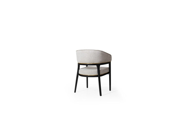 Sedia da pranzo bianco e nero con schienale, sedie da pranzo design nuove.