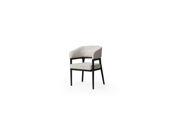 Sedia da pranzo bianco e nero con schienale, sedie da pranzo design nuove.