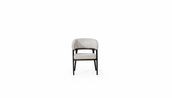 Sedia da pranzo bianco e nero con schienale, sedie da pranzo design nuove.