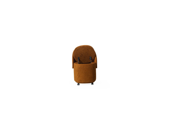 Sedia imbottita arancione designer sedia sgabello con spazio di archiviazione mobili da sala da pranzo