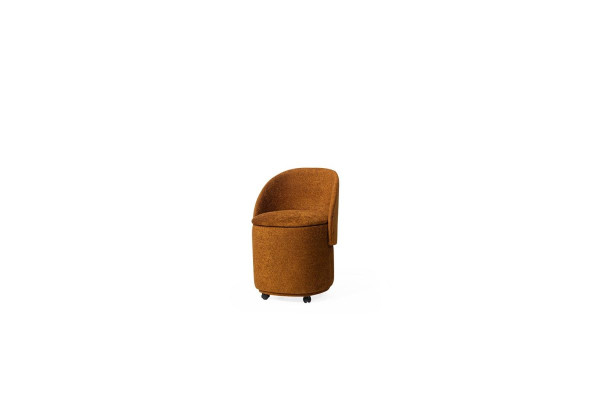 Sedia imbottita arancione designer sedia sgabello con spazio di archiviazione mobili da sala da pranzo
