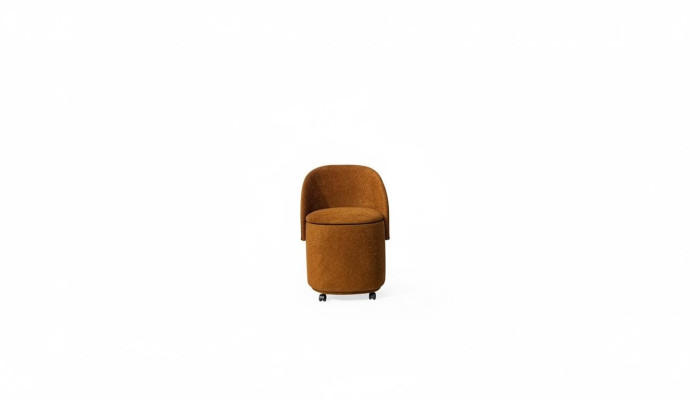 Sedia imbottita arancione designer sedia sgabello con spazio di archiviazione mobili da sala da pranzo