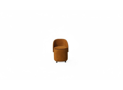 Sedia imbottita arancione designer sedia sgabello con spazio di archiviazione mobili da sala da pranzo