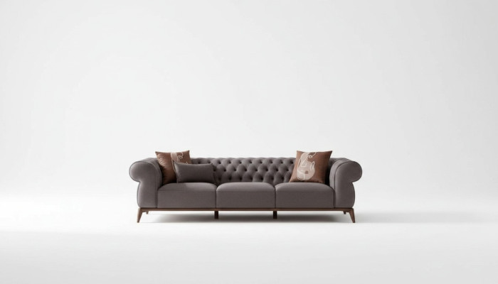 Soggiorno grigio divano set lusso 4 posti designer 3 posti poltrona elegante
