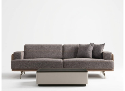 Divano grigio a tre posti di lusso per il soggiorno, design di divani 3 posti.