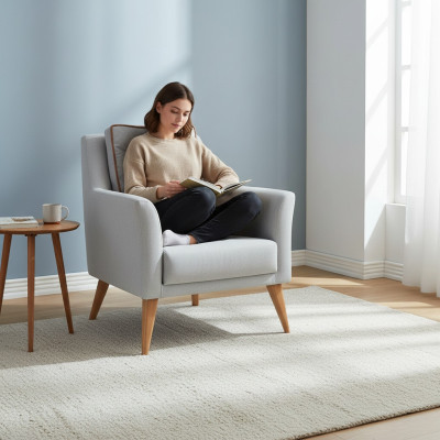 Azzurro poltrona da soggiorno monoposto di design poltrona relax arredamento