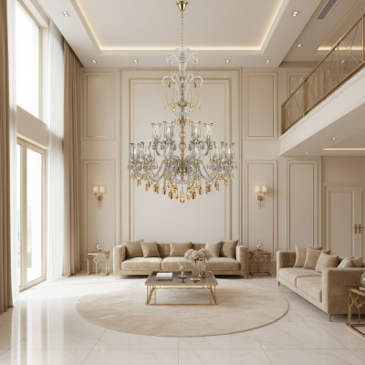 Designer Argento Oro Lampadari Lampadario Luminoso Sospeso per Soggiorno