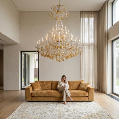 Nobile lampadario di cristallo per illuminazione del soggiorno interno luster in Italiano