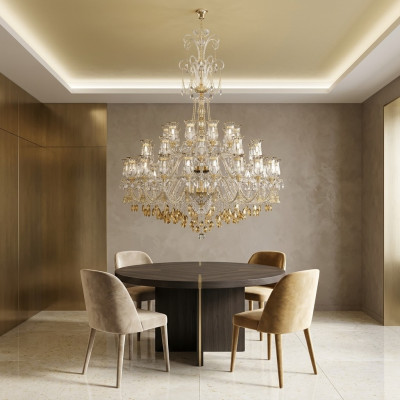 Elegante lampadario in cristallo per soggiorno, progettato per lampadario.