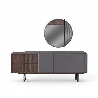 Set da sala da pranzo esclusivo composto da credenza con 2 pezzi e specchio Novità - Set da pranzo esclusivo composto da credenza con 2 pezzi e specchio Novità