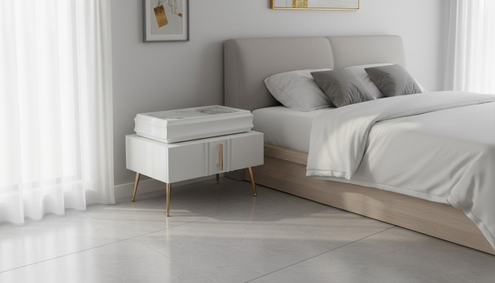 Esclusivi comodini mobili di design Colore beige in camera da letto nuovo