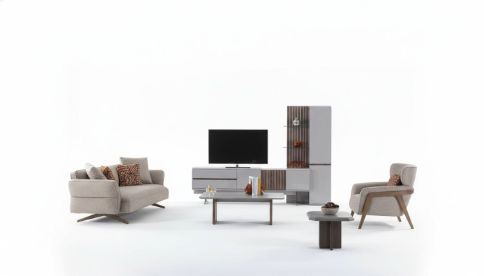 Set soggiorno arredamento completo stanza mobili divano set 5 pezzi.