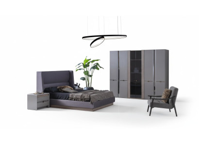 Set camera da letto Letto Armadi Armadio Letti 2x Comodini 4 pezzi.