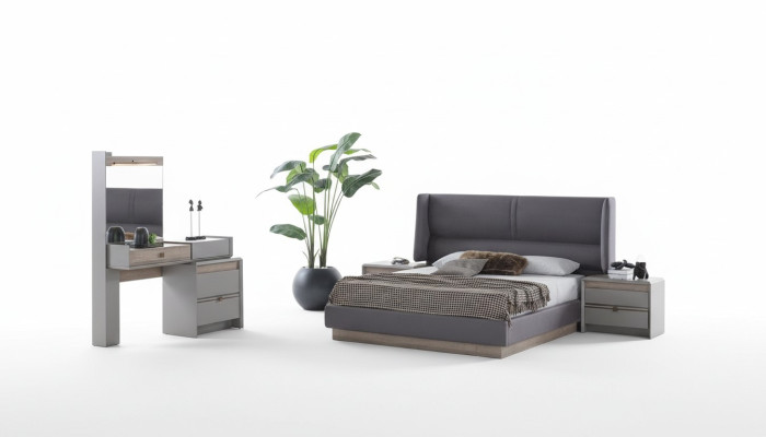 Set esclusivo camera da letto in stile letto + toeletta e 2 comodini 4 pezzi.