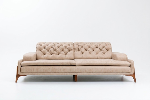 Divano moderno a 3 posti, design beige, stile 240 cm soggiorno beige divani.