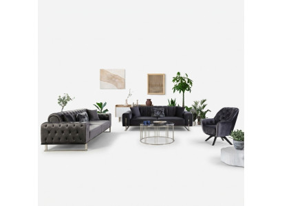 Set salotto design Divano 3+3+1 posti Mobili Set 3 pezzi.