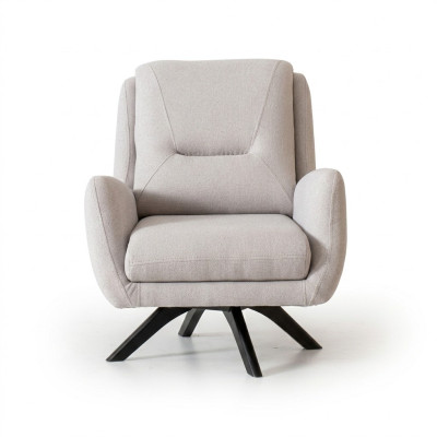 Poltrona Moderna Bianca Soggiorno Sedili Tessuto Design di Lusso Arredamento Lounge Club