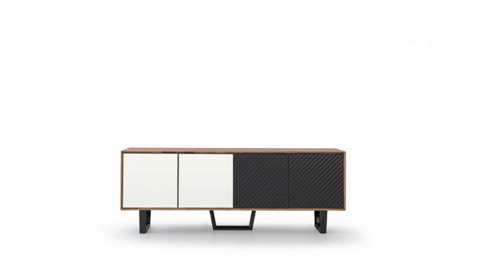 Set da pranzo moderno composto da credenza 4 pezzi con 3 specchi novità.