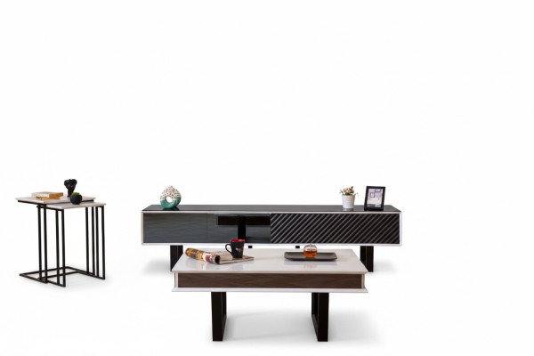 Set moderno per soggiorno 6 pezzi, mobile porta TV, armadio a parete design in legno, arredamento