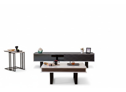 Set moderno per soggiorno 6 pezzi, mobile porta TV, armadio a parete design in legno, arredamento