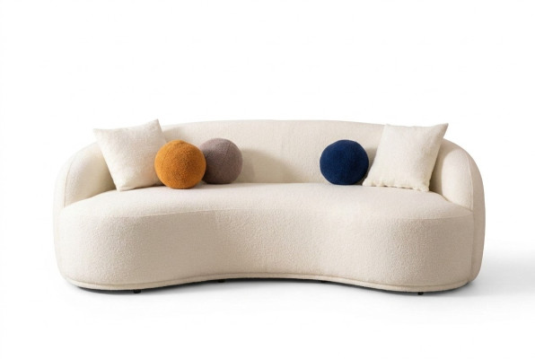 Design Divano Divani semicircolari Divano di lusso Mobili imbottiti 4 posti xxl grande