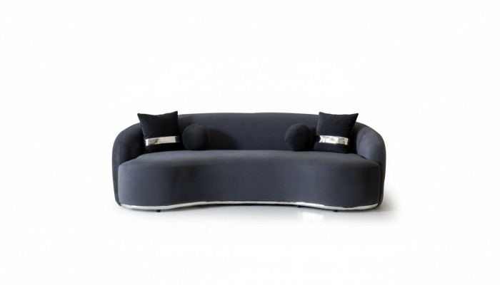 Divano designer 4 posti Sofa nero Divani grandi xxl Mobili da seduta 250 cm