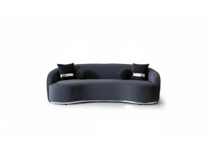 Divano designer 4 posti Sofa nero Divani grandi xxl Mobili da seduta 250 cm