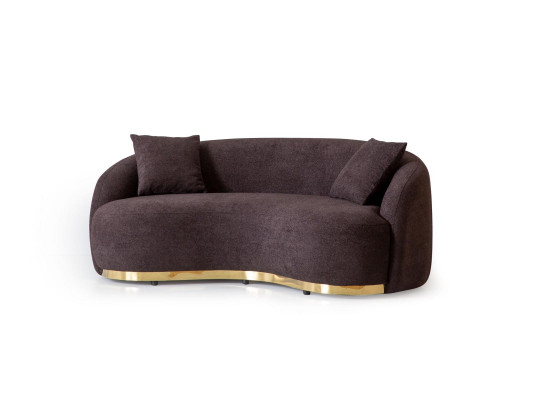 Arredamento soggiorno Lussuoso divano 3 posti Design marrone divano morbido tessuto 230 cm