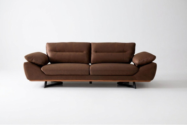 Modern Designer Divano 3 Posti 240cm Divano xxl Divani Imbottiti Design Marrone