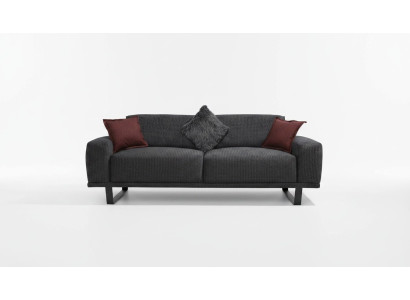 Divano di design 3 posti Soggiorno di lusso Mobili neri Divani couch.