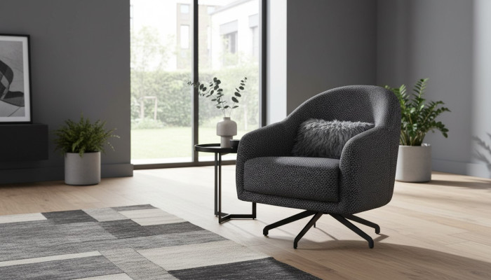 Poltrona design soggiorno mobile lusso stile nero elegante lounge club