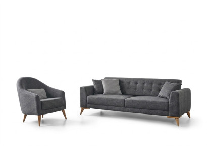 Designer soggiorno set 2 pezzi. Divano a tre posti Poltrona 3+1 Divani