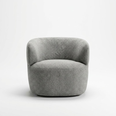 Design Poltrona Grigia, Mobili di Lusso Salotto Tessile Lounge Club
