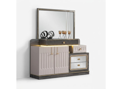 Comò Specchio Console di Lusso Sideboard Design Camera da Letto Comò