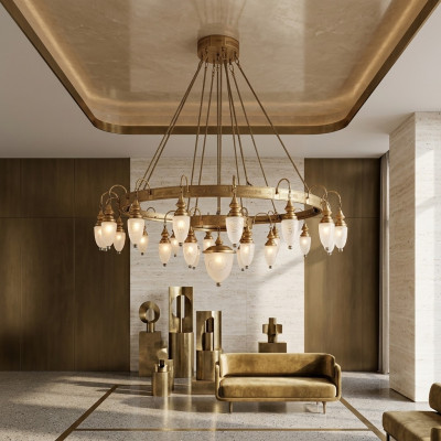 Sospensione Lampadario Lampada a cristalli Lampada da soffitto Lampade 190x220
