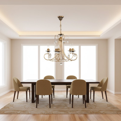 Lampadario a cristalli - Lampadario moderno per interni eleganti.