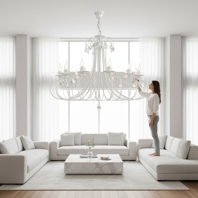 Lampada lampadario a sospensione lampadario lampadario a cristalli lampada da soffitto lampade 80x70