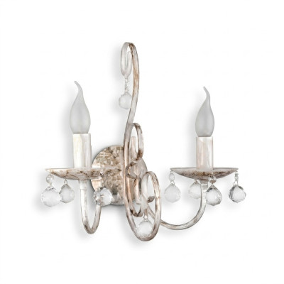 Lampada da parete interna con cristalli, luce del corridoio verso casa, lampada da camera da letto.