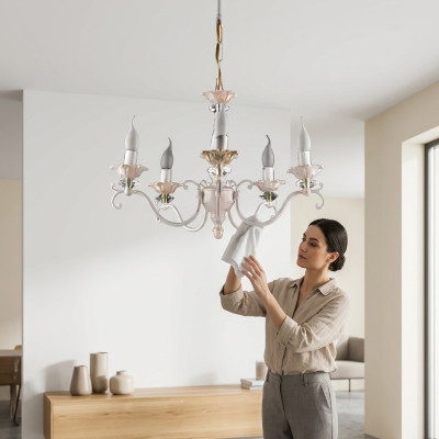Lampadario Lampada Luce Soggiorno Cristallo splendente nuovo Interno