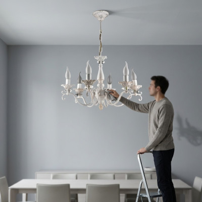 Lampadario Lampada a sospensione moderna Lampada da soffitto Lampadario di lusso in cristallo