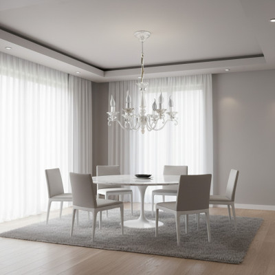 Lampadario Lampada a sospensione moderna Lampada da soffitto Lampadario di lusso in cristallo
